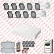 Hikvision Colorvu Gece Renkli 09 Kameralı Set 1TB Hdd
